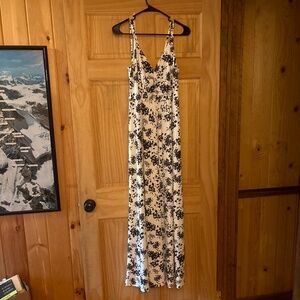 White floral Banana Republic maxi dress